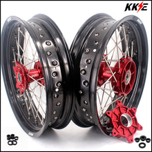 Load image into Gallery viewer, KKE 3.5 & 4.25 Cush Drive Supermoto Rims for HONDA CRF250R/450R 2002-2012 Red&Black