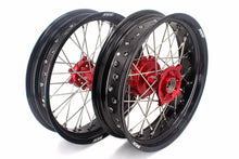 Load image into Gallery viewer, KKE 3.5 & 4.25 Cush Drive Supermoto Rims for HONDA CRF250R/450R 2002-2012 Red&Black