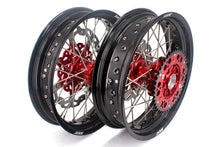 Load image into Gallery viewer, KKE 3.5 & 4.25 Cush Drive Supermoto Rims for HONDA CRF250R/450R 2002-2012 Red&Black With Disc&Sprocket