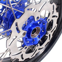 Load image into Gallery viewer, KKE 17 Inch Cush Drive Supermoto Wheels Fit Yamaha WR250F 2001-2018 WR450F 2003-2018 Blue