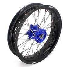 Load image into Gallery viewer, KKE 17 Inch Cush Drive Supermoto Wheels Fit Yamaha WR250F 2001-2018 WR450F 2003-2018 Blue