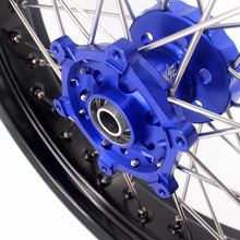 Load image into Gallery viewer, KKE 17 Inch Cush Drive Supermoto Wheels Fit Yamaha WR250F 2001-2018 WR450F 2003-2018 Blue