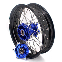 Load image into Gallery viewer, KKE 17 Inch Cush Drive Supermoto Wheels Fit Yamaha WR250F 2001-2018 WR450F 2003-2018 Blue