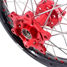 Load image into Gallery viewer, KKE 21" 18" OEM Size Motorcycle Alloy Wheels Rims Compatible with HONDA XR650L 1993-2024 Red Nipples