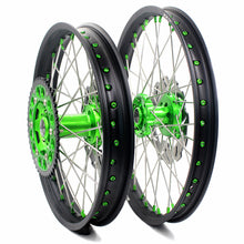 Load image into Gallery viewer, KKE 21 & 19 MX Wheels for Kawasaki KX250F 2019 and 2021 Green Nipple(2020 Excluded)