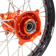 Load image into Gallery viewer, KKE 19in. 16in. Kid's Big Wheels Spoked Rims Fit KTM SX 85 2003-2020 Orange Nipples