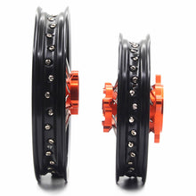 Load image into Gallery viewer, KKE 12/10 MIni Kid's Wheels For KTM SX50 2014-2023 GAS GAS MC50 2021-2023 Dirtbikes Orange Hub