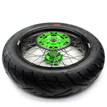 Load image into Gallery viewer, KKE 17inch KX250F 2006-2019 KX450F 2006-2018 For KAWASAKI Supermoto Rims CST Tires
