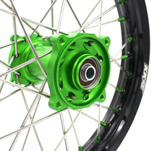 Load image into Gallery viewer, KKE 17/14 For KAWASAKI KX85 KX80 KX100 KLX140/L Big Kid's Wheels Rim Green Nipples