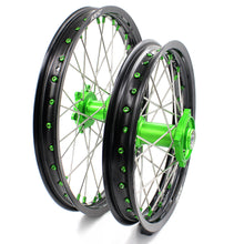 Load image into Gallery viewer, KKE 17/14 For KAWASAKI KX85 KX80 KX100 KLX140/L Big Kid's Wheels Rim Green Nipples