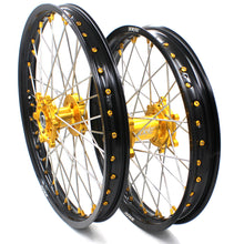 Load image into Gallery viewer, KKE 21 & 19 MX Dirt Bike Rims For SUZUKI RM125 2001-2007 RM250 2008 Gold Nipple