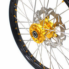 Load image into Gallery viewer, KKE 21 & 19 MX Dirt Bike Rims For SUZUKI RM125 2001-2007 RM250 2008 Gold Nipple