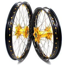 Load image into Gallery viewer, KKE 21 & 19 MX Dirt Bikes Rims For SUZUKI RM125 RM250 1996-2000 Gold Nipples