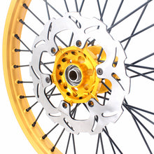 Load image into Gallery viewer, KKE 21 & 19 MX Gold Wheels for Suzuki RM125 RM250 1996-2000 Black Spoke