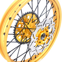 Load image into Gallery viewer, KKE 21 & 19 MX Gold Wheels for Suzuki RM125 RM250 1996-2000 Black Spoke