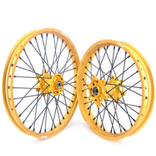 Load image into Gallery viewer, KKE 21 & 19 Gold Rims For Suzuki RM125 2001-2007 RM250 2001-2008 Off Road Wheels