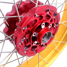Load image into Gallery viewer, VMX-Racing 21/18 Tubeless Rims Fit Honda Africa Twin CRF1000L 2016-2020 Red Hub & Gold Rim