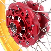 Load image into Gallery viewer, VMX-Racing 21/18 Tubeless Rims Fit Honda Africa Twin CRF1000L 2016-2020 Red Hub & Gold Rim