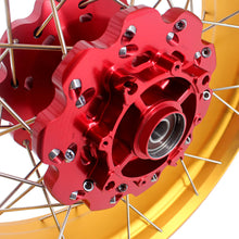 Load image into Gallery viewer, VMX-Racing 21/18 Tubeless Rims Fit Honda Africa Twin CRF1000L 2016-2020 Red Hub & Gold Rim