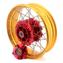 Load image into Gallery viewer, VMX-Racing 21/18 Tubeless Rims Fit Honda Africa Twin CRF1000L 2016-2020 Red Hub & Gold Rim