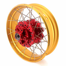 Load image into Gallery viewer, VMX-Racing 21/18 Tubeless Rims Fit Honda Africa Twin CRF1000L 2016-2020 Red Hub & Gold Rim