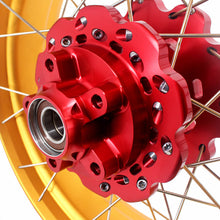 Load image into Gallery viewer, VMX-Racing 21/18 Tubeless Rims Fit Honda Africa Twin CRF1000L 2016-2020 Red Hub & Gold Rim