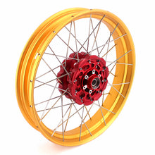 Load image into Gallery viewer, VMX-Racing 21/18 Tubeless Rims Fit Honda Africa Twin CRF1000L 2016-2020 Red Hub & Gold Rim