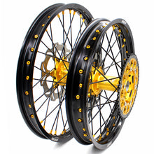 Load image into Gallery viewer, KKE 21" & 19" Mx Diretibke Wheels For YAMAHA YZ125/250 1999-2016 YZ250F/450F 2003-2015 Black Spokes With Disc
