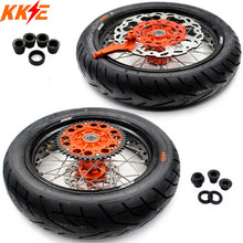 Load image into Gallery viewer, KKE 3.5*17inch & 4.25*17inch CUSH Drive Supermoto Rims Tires For KTM SX SX-F XC XC-F EXC EXC-F XCW 2003-2024