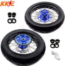 Load image into Gallery viewer, KKE 17inch KX450 KX250F 2020 KX450F 2019-2021 KX450 2019-2023 For KAWASAKI Supermoto Rims CST Tires Blue