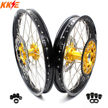 Load image into Gallery viewer, KKE 21 & 19 Wheels for Suzuki RMZ250 2007 RMZ450 2005-2025 Gold&Black