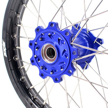 Load image into Gallery viewer, KKE 21 &amp; 18 Enduro Rims for TM EN MX SMR 125-300 Blue Hub Black Rims
