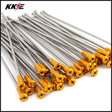 Load image into Gallery viewer, KKE 1.6*21 Front Spoke Set for SUZUKI RMZ250 05-19 RMZ450 07-19 Gold Alloy Nipple
