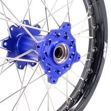 Load image into Gallery viewer, KKE 21 &amp; 18 Enduro Rims for TM EN MX SMR 125-300 Blue Hub Black Rims
