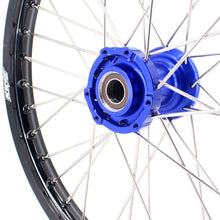 Load image into Gallery viewer, KKE 21 &amp; 18 Enduro Rims for TM EN MX SMR 125-300 Blue Hub Black Rims
