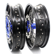 Load image into Gallery viewer, KKE 3.5/4.25*17inch For KAWASAKI KX250F KX450F 2006-2018 Supermoto Rims With Disc&amp;Sprocket Blue
