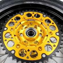 Load image into Gallery viewer, KKE 3.5 &amp; 4.25*17inch Supermoto Rims Tires for SUZUKI RMZ250 2007-2025 RMZ450 2005-2025 Gold
