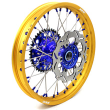 Load image into Gallery viewer, KKE 21"&amp;18" Enduro Dirtbike Casting Wheels For YAMAHA YZ125 YZ250 1999-2016 YZ250F YZ450F 2003-2015 Gold Rim With Disc
