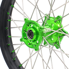Load image into Gallery viewer, KKE 21 &amp; 19 MX Wheels for Kawasaki KX250F 2019 and 2021 Green Nipple(2020 Excluded)
