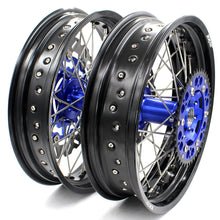 Load image into Gallery viewer, KKE 3.5/4.25*17inch For KAWASAKI KX250F KX450F 2006-2018 Supermoto Rims With Disc&amp;Sprocket Blue

