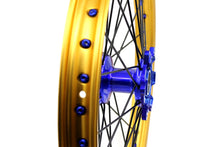 Load image into Gallery viewer, KKE 21"&amp;19" Mx Dirtbike Cast Wheels For YAMAHA YZ125 YZ250 YZ250F YZ450F Gold Rim Black Spokes
