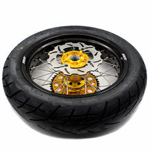 Load image into Gallery viewer, KKE 3.5 &amp; 4.25*17inch Supermoto Rims Tires for SUZUKI RMZ250 2007-2025 RMZ450 2005-2025 Gold
