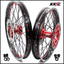Load image into Gallery viewer, KKE 21&amp;18 21&amp;19 Wheels for HONDA XR650R 2000-2008 Discs Black Spokes
