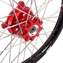 Load image into Gallery viewer, KKE 21" 18" OEM Size Motorcycle Alloy Wheels Rims Compatible with HONDA XR650L 1993-2024 Red Nipples
