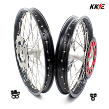 Load image into Gallery viewer, KKE 21 &amp; 18 Casting MX Rims for Honda XR650R 2000-2008 240MM/240MM Disc Silver&amp;Black
