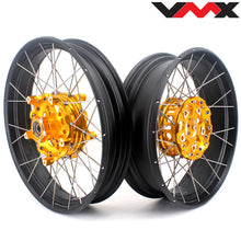 Load image into Gallery viewer, VMX 19" 17" Tubeless Wheels For BMW R1200GS R1200GS Adventure 2013-2020 Gold Hub&amp;Black Rim
