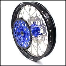 Load image into Gallery viewer, KKE 21"/18" Enduro Dirtibke Wheels For YAMAHA YZ125 YZ250 1999-2016 YZ250F YZ450F 2003-2015 Blue&amp;Black With Disc
