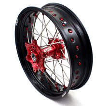 Load image into Gallery viewer, KKE 17 Inch OEM Size Supermoto Wheels for Honda XR650L 1993-2024 Red Nipple
