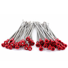 Load image into Gallery viewer, KKE FRONT 1.6*21 STAINLESS STEEL SPOKE SET WITH ALLOY RED NIPPLE FOR HONDA CRF250R CRF250X CRF450R CRF450X SILVER

