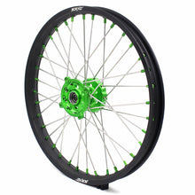 Load image into Gallery viewer, KKE 21 &amp; 19 MX Wheels for Kawasaki KX250F 2019 and 2021 Green Nipple(2020 Excluded)
